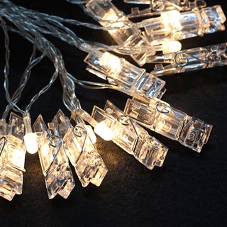 Dây đèn LED 40 bóng có kẹp treo hình ảnh trang trí Giáng Sinh độc đáo