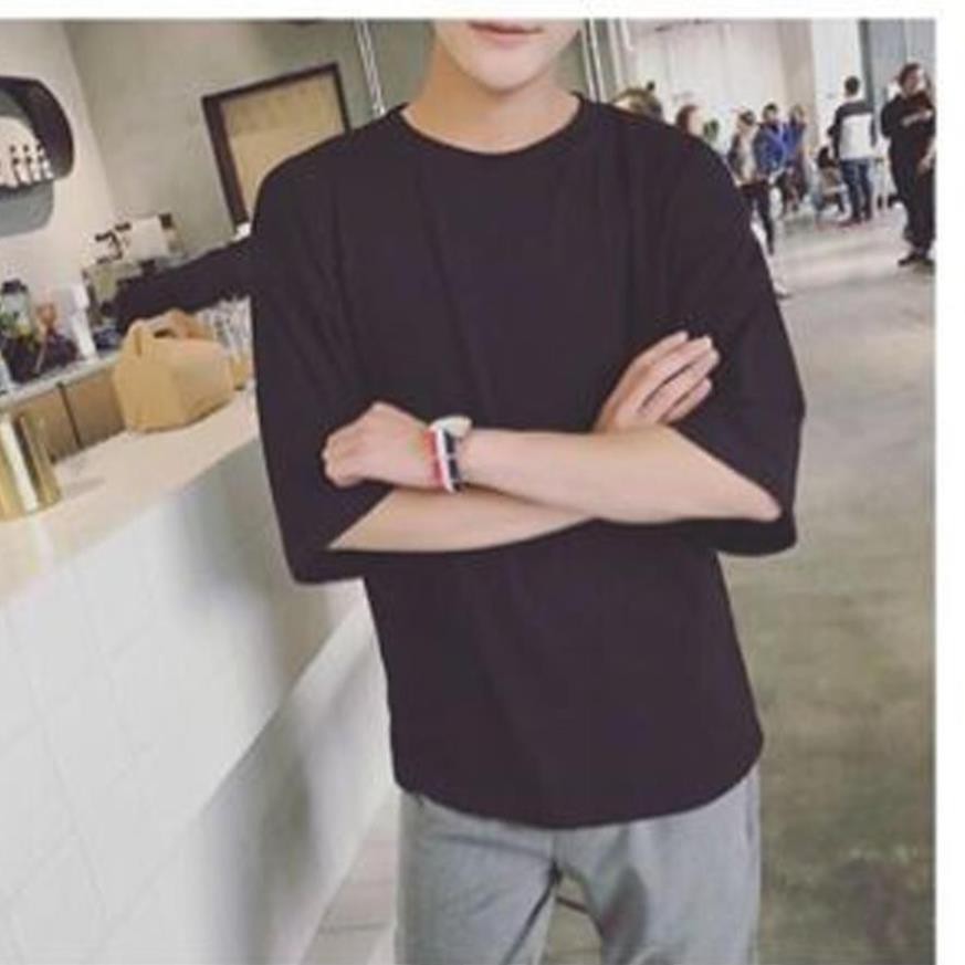 Áo thun trơn cotton, áo dáng rộng unisex (v) (t) | BigBuy360 - bigbuy360.vn