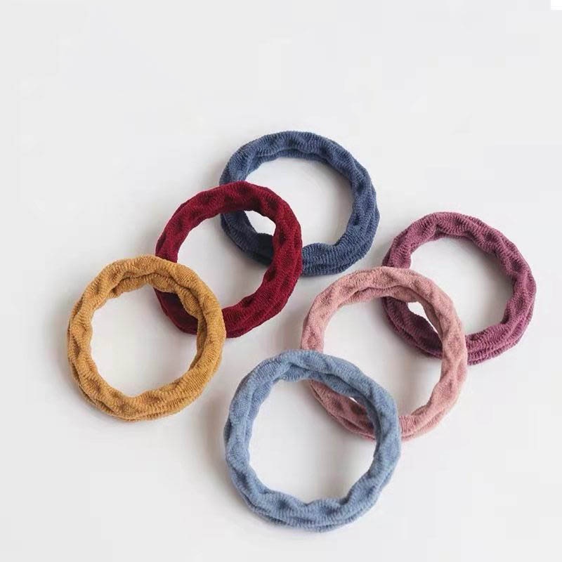 Set 100 Dây Buộc Tóc Co Giãn Nhiều Màu Sắc Cho Nữ