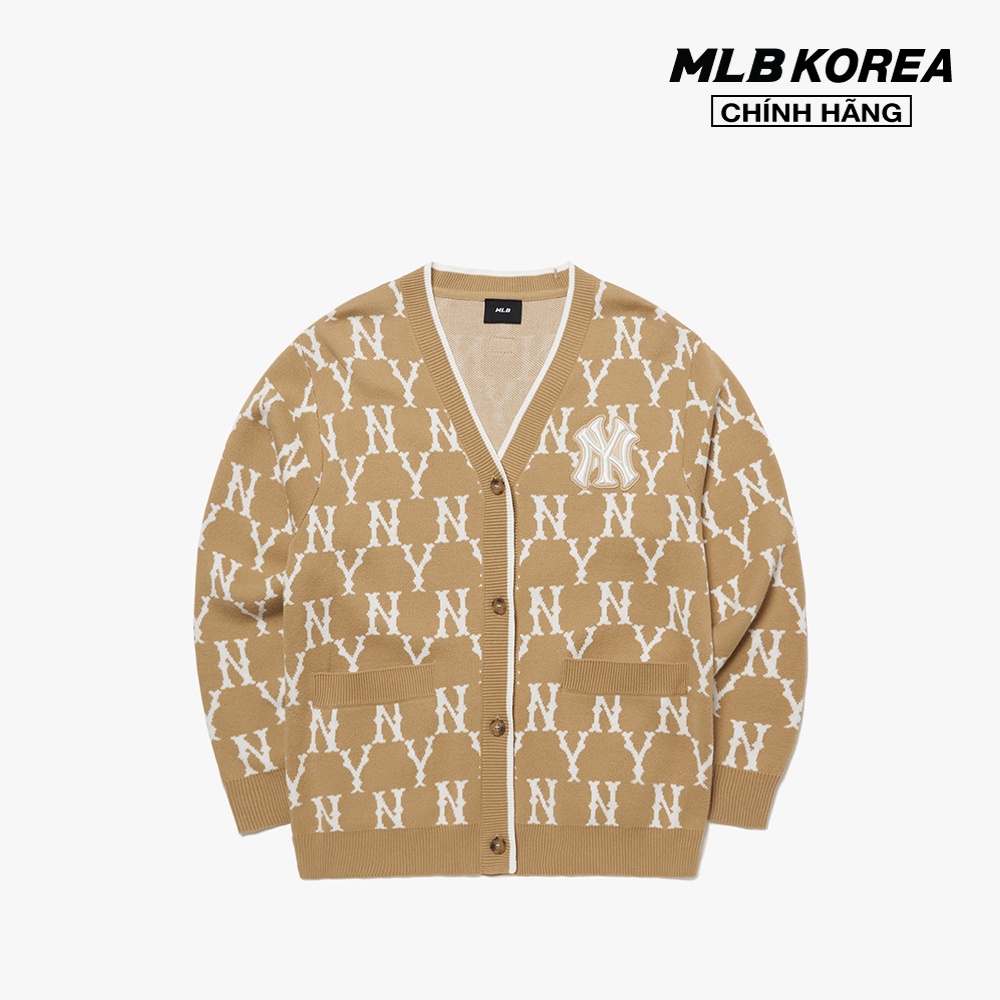 MLB - Áo khoác cardigan phom suông cổ V Monogram 3AKCM0121-50BGD