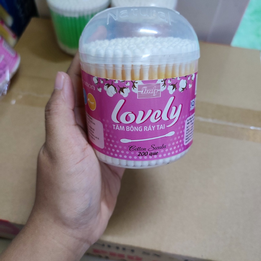Gòn ráy tai lớn - gòn rái tai lớn LOVELY dạng hũ tròn.