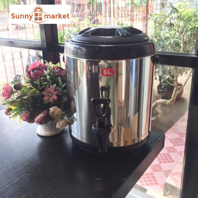 Bình ủ trà giữ nhiệt inox cao cấp 8 lít, Bình cho cửa hàng quán cafe - trà sữa, bình giữ nhiệt lớn