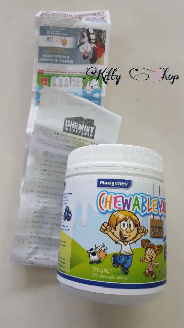 KẸO SỮA MAXIGENES CHEWABLE MILK CHUẨN ÚC (KÈM BILL) Date 2022