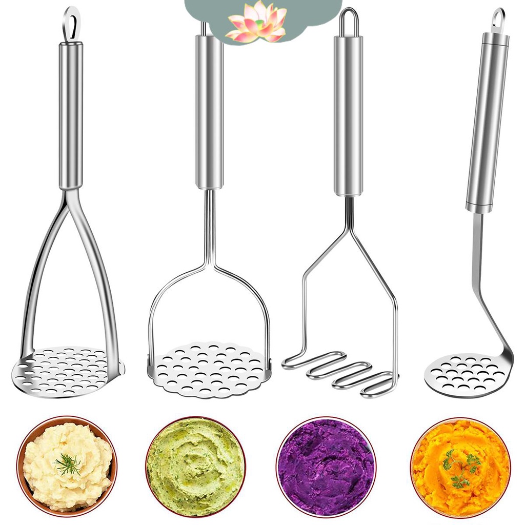 Bộ 4 Dụng Cụ Nghiền Khoai Tây Bằng Thép Không Gỉ Cho Nhà Bếp Và Trái Cây Tkc1964