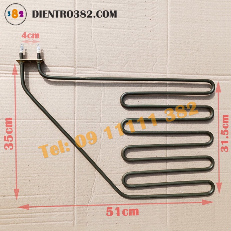 Điện trở cho lò nướng, thanh nhiệt lò nướng chất liệu inox điện áp 230v công suất 3kw
