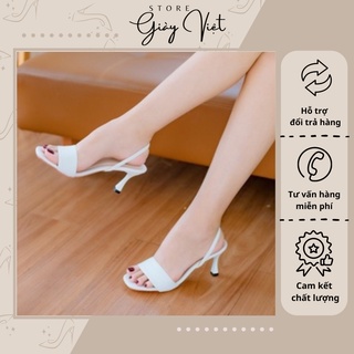 Sandal cao gót hậu chun gót nhọn 7p hót