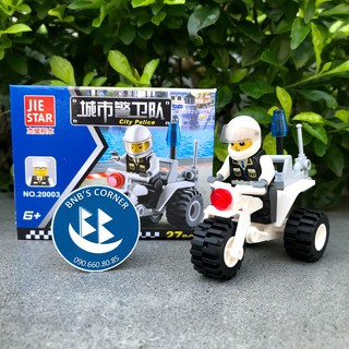 [BNB's Corner] Bộ xe cảnh sát, xe máy xúc lắp ráp DIY