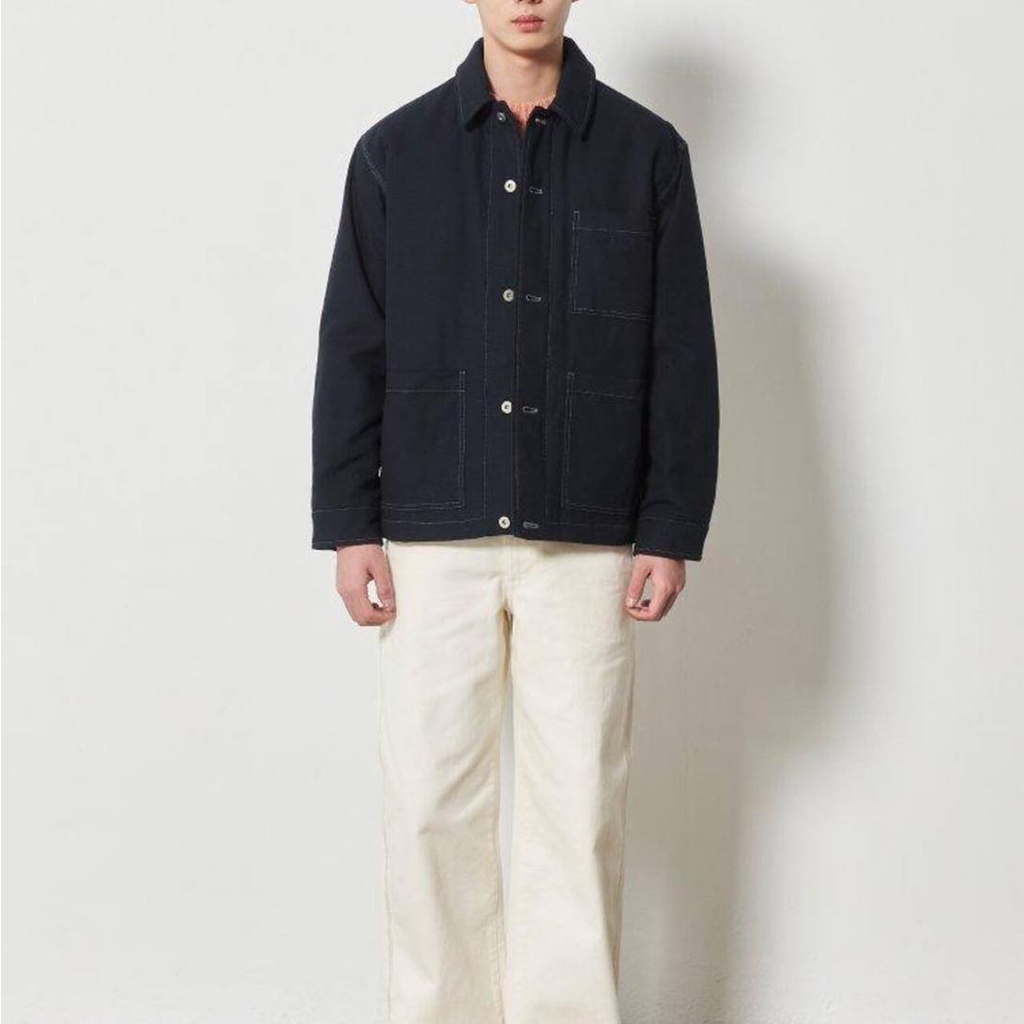 Áo khoác Denim dày dặn 2 lớp dáng oversize nam nữ đều mặc được