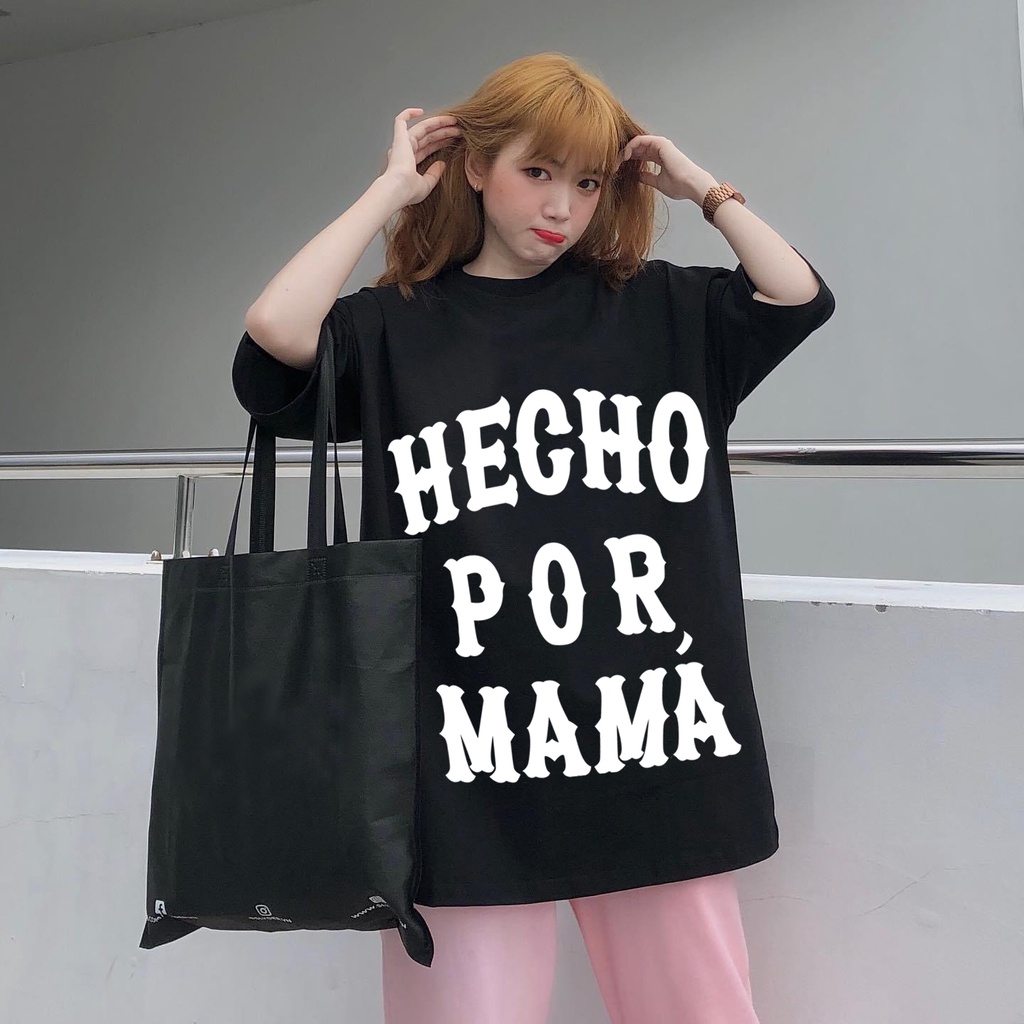 Áo thun HECHO POR MAMA unisex tay lỡ Local brand Ocean - Áo phông Ullzang tay lỡ nam nữ 2 Màu 100% Cotton - OCEAN.CLO