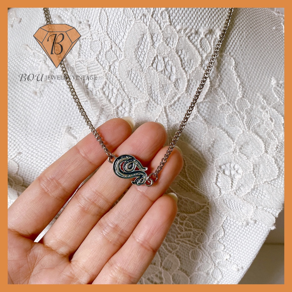 DÂY CHUYỀN MẶT RẮN SECONDHAND TRANG SỨC SI NHẬT BẢN BOU JEWELRY VINTAGE MÃ VC264
