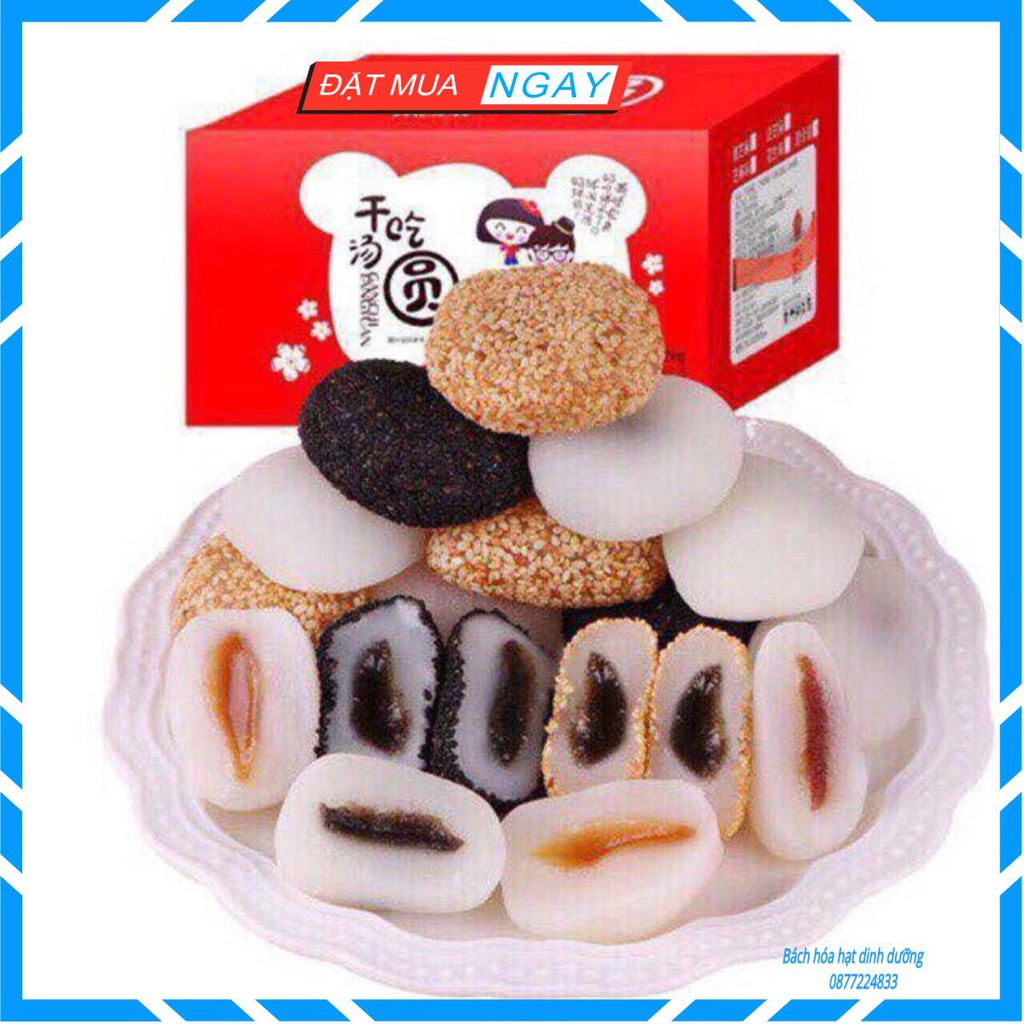 [mới] Bánh Mochi Tròn Cô Gái Đài Loan / 500g [ khoảng 16-17 bánh mix đủ 4 vị]