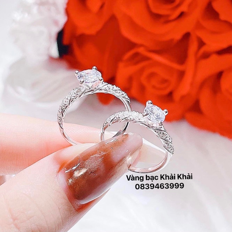 Nhẫn nữ Bạc ta giá rẻ , dày dặn , sáng bóng - Vàng bạc Khải Khải