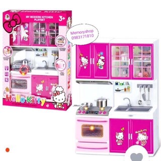 Bộ nhà bếp hello kitty có đèn, nhạc flash sale 99k
