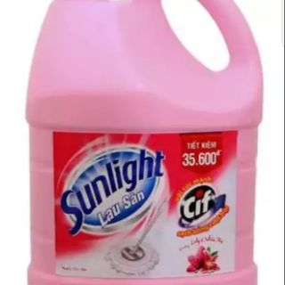 Nước lau sàn Sunlight hương Lily & Nhài Tây can 3.8Kg(3.78l)