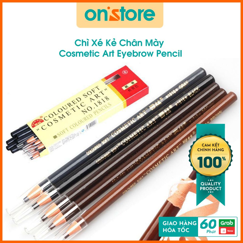 Chì Xé Kẻ Chân Mày Cosmetic Art Eyebrow Pencil Màu Nâu Sáng 2 Tem 1818 No.2, Chì Kẻ Mày Màu Nâu Sáng, Chì Kẻ, Giá Rẻ | BigBuy360 - bigbuy360.vn