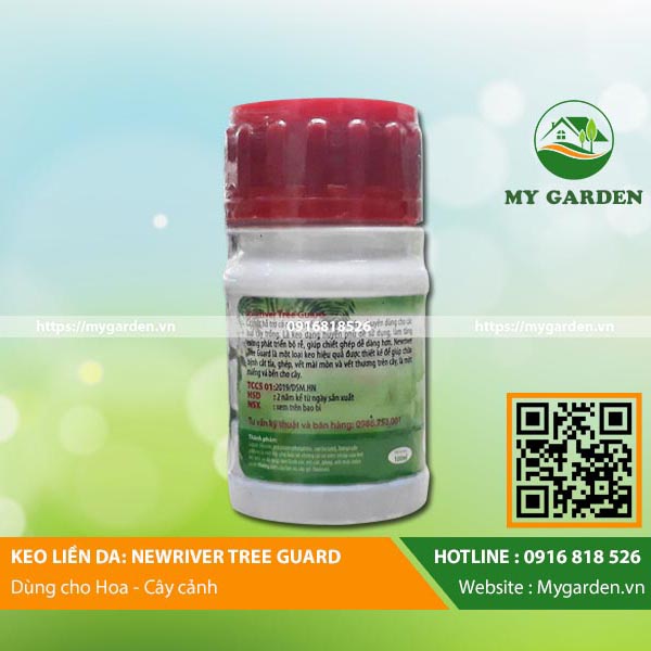 Keo liền sẹo bảo vệ vết cắt New River, dạng nước, màu đỏ, lọ 100ml, cho cây trồng - Hàng chính hãng