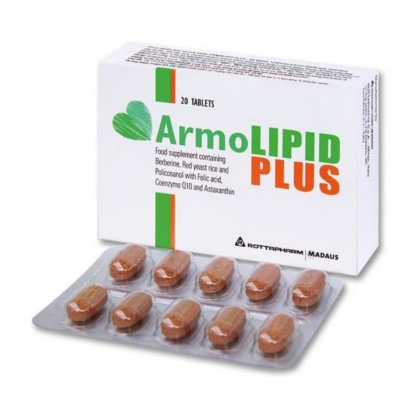 Viên uống giảm Cholesterol, Mỡ máu Armolipid Plus ⚡ Tặng quà ⚡ Hộp 20 viên Nhập khẩu Ý