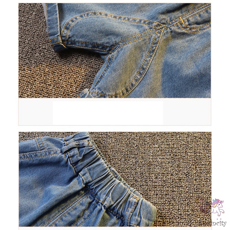 Set Áo Thun Ba Lỗ Và Quần Short Bằng Vải Denim Cho Bé Trai