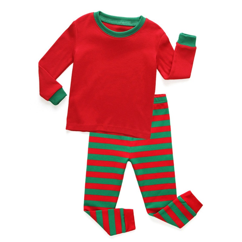 Bộ Đồ Ngủ Pijama Tay Dài In Họa Tiết Giáng Sinh Dễ Thương Cho Bé