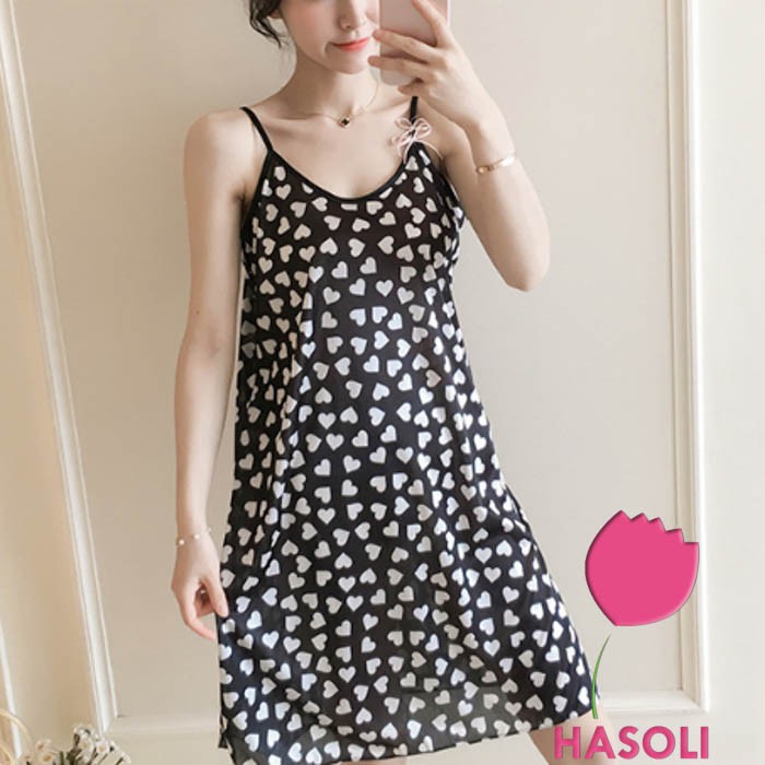 Váy Ngủ Cotton Thun Lụa Siêu Kute Mát Lạnh Mỏng Nhẹ DB10