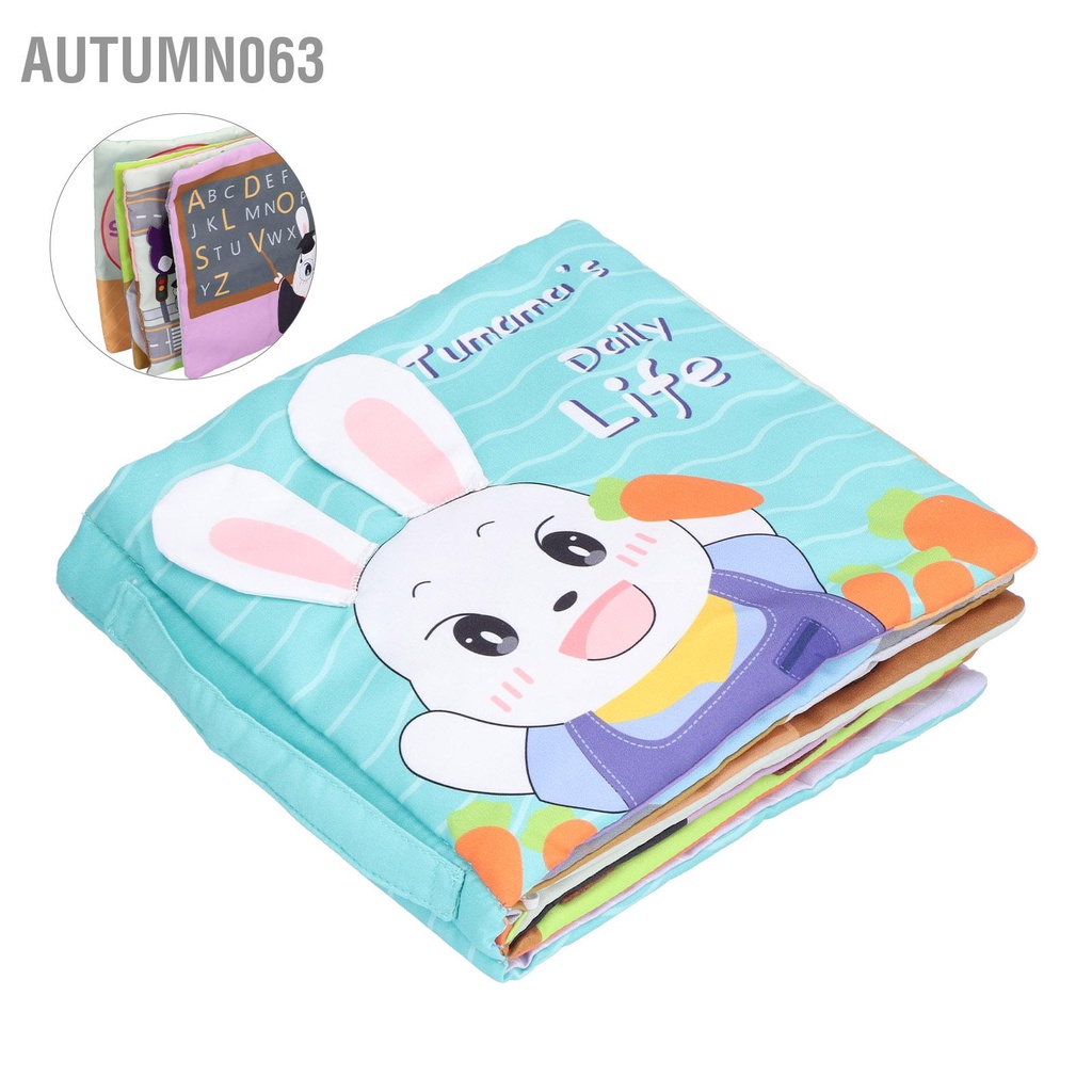 Autumn063 Sách cho bé mềm vải trẻ sơ sinh Truyện tương tác phát triển giáo dục Đồ chơi
