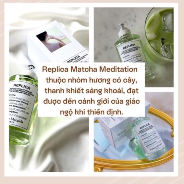Nước hoa nam nữ unisex Maison Replica Matcha Meditation EDT 100ml - Hương thơm tươi mát nhẹ nhàng