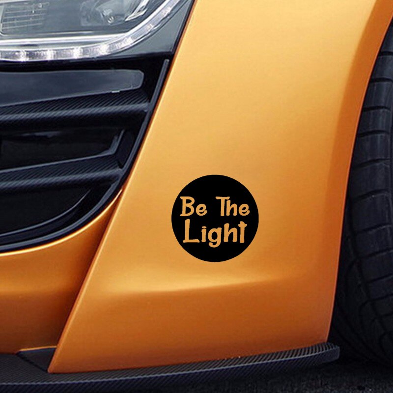 Decal Dán Trang Trí Xe Hơi Hình Chữ Be The Light 14cm X 14cm