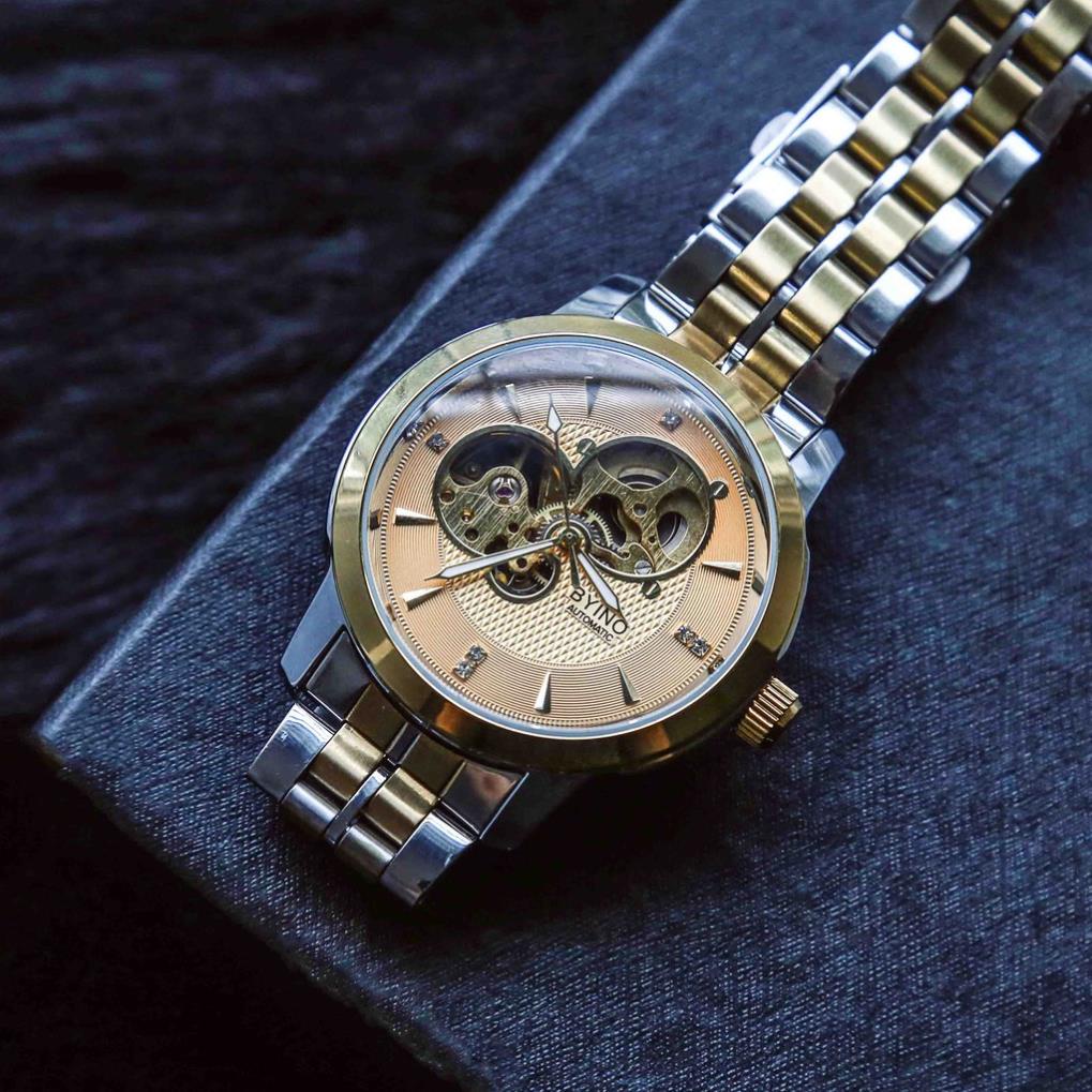 Đồng Hồ Cơ Nam BYINO Lộ Tim Cơ Chính Hãng - Chống nước - Chống Xước - Bảo hành 12 tháng kèm Cắt Mắt Đồng Hồ | BigBuy360 - bigbuy360.vn