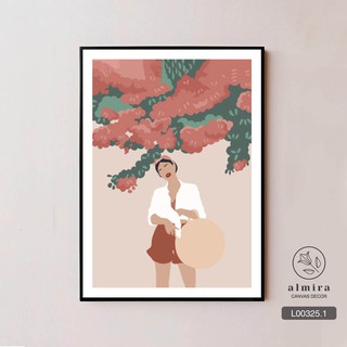 🎁Almira_decor xả kho tranh vải nghệ thuật - tặng đinh 3 chân [L003]
