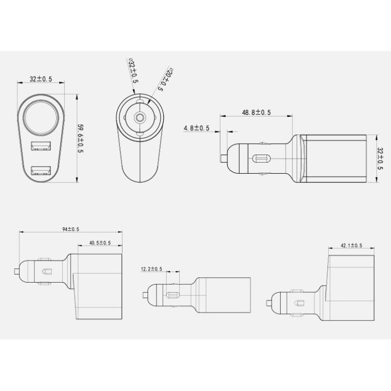 Chia tẩu sạc nhanh Yopin - 1 tẩu 2 USB tích hợp sạc nhanh QC 3.0 - 2.4A - Better Car