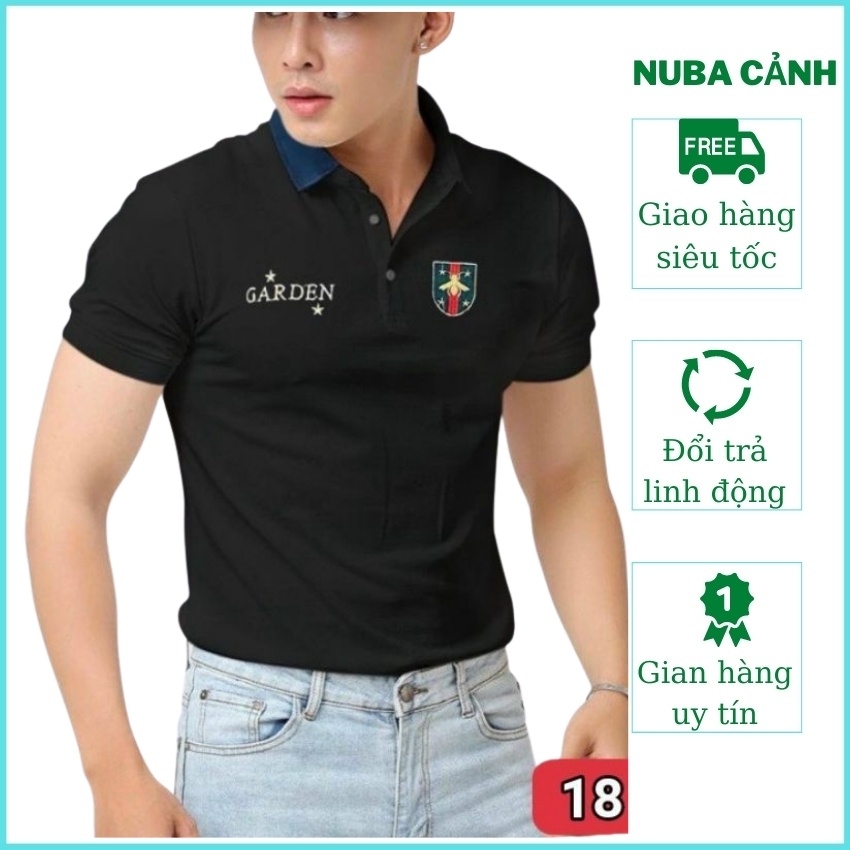 Áo thun nam cổ bẻ cao cấp mẫu mới, áo phông đẹp giá rẻ,AT 20