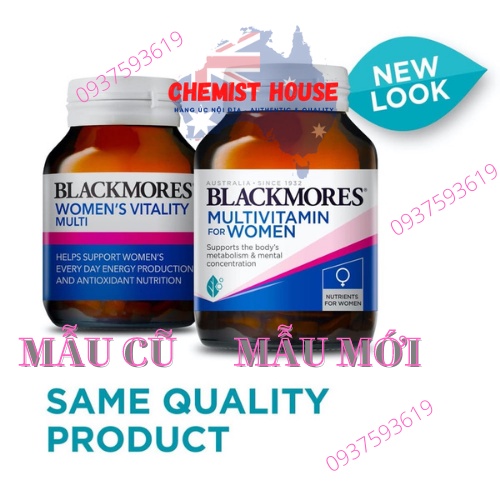 [Hàng chuẩn Úc] Vitamin tổng hợp cho phụ nữ Blackmores Multivitamin for Women DATE 2023 | Thế Giới Skin Care