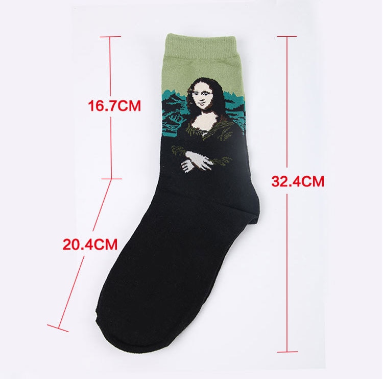 Cotton Socks Men Starry Night Winter Retro Women Personality Art Van Gogh Socks Oil Painting Socks Funny Happy Socks Male socken