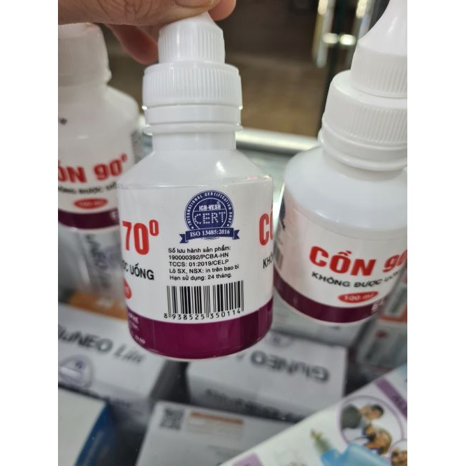 CỒN 70 VÀ 90 ĐỘ SÁT KHUẨN 500ML