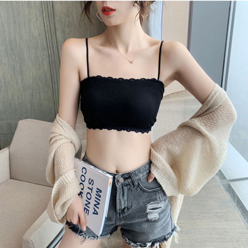 Áo Bra Nữ Cotton ⭐FREESHIP⭐Áo Ngực Không Gọng Viền Ren - Bra 2 Dây Kèm Mút Mỏng  636 | BigBuy360 - bigbuy360.vn