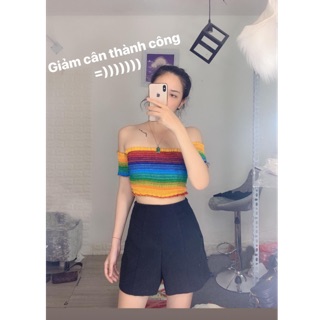 Áo trễ vai cầu vồng