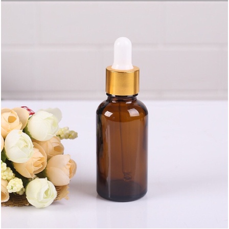 Chai Thủy Tinh NÂU NẮP BÓP Đựng Serum, Tinh Dầu 10ml//20ml/30ml/50ml