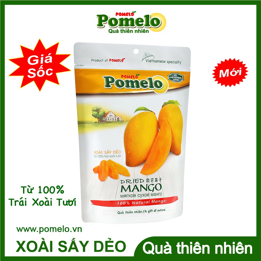 [CAO CẤP-Bộ 12 gói x 400g] Xoài Sấy Dẻo POMELO, Soft Dried Mango, Trái Cây Sấy, Đặc Sản