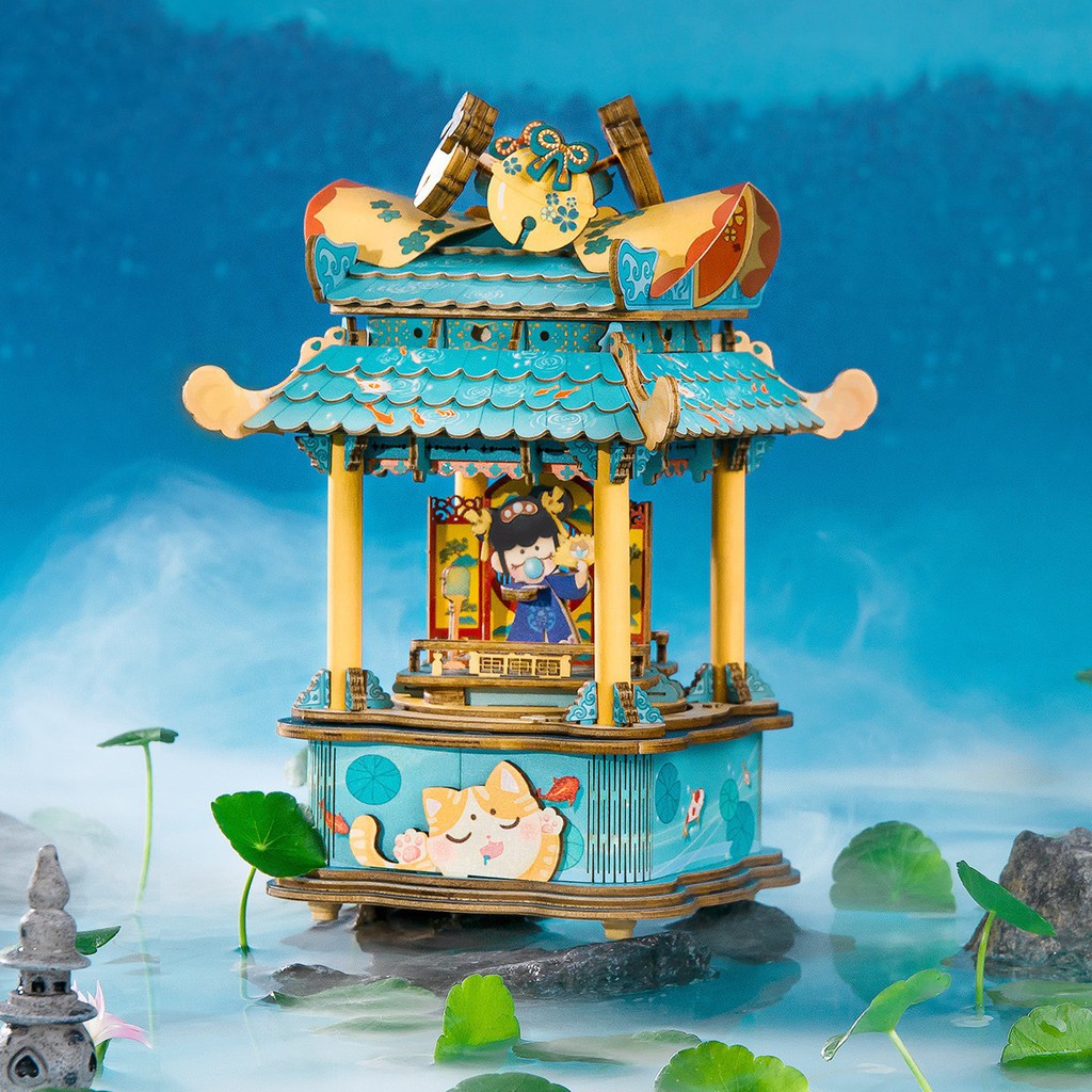 Mô Hình 3D Gỗ Robotime Hộp Nhạc Phong Cách Trung Hoa Cổ Điển AMU01 - AMU04