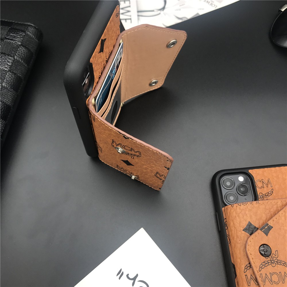 Mcm Ốp Điện Thoại Có Ngăn Đựng Thẻ Cho Iphone 12 Case I6 I7 I8 Plus Xr 11pro 12 Pro Max