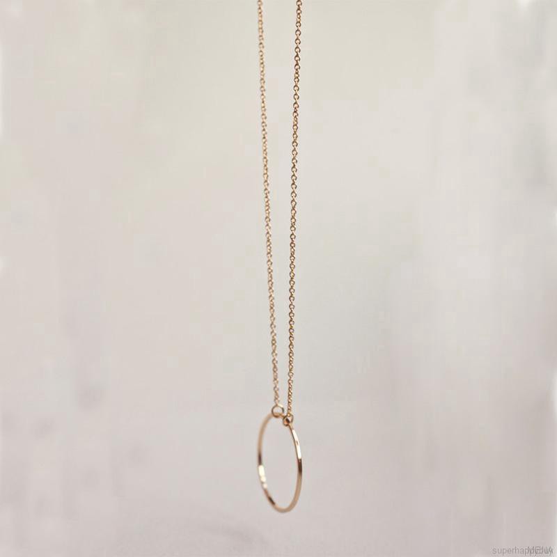 Dây chuyền mặt tròn đơn giản thời trang cho nữ