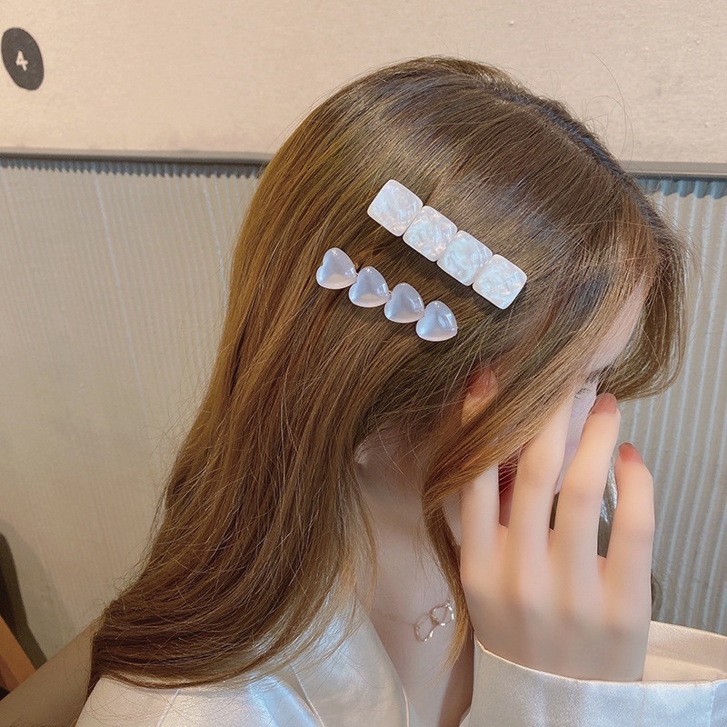 Kẹp tóc mỏ vịt phủ mắt mèo phong cách nàng tiên cá xinh xắn cho nữ