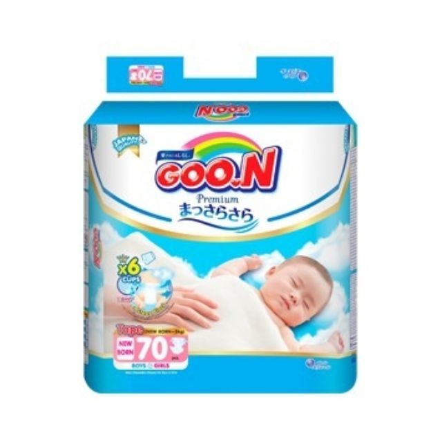 (Cắt tem/ko quà) Bỉm dán/ quần Goon Premium size Nb70/S64/M60/M56/L50/L46/XL46/XL42/XXL36