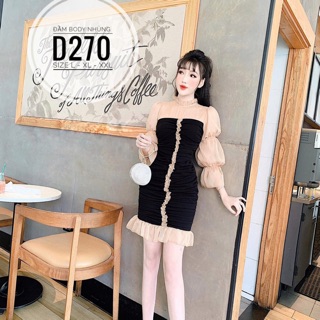 Bigsize Đầm body nhúng D270