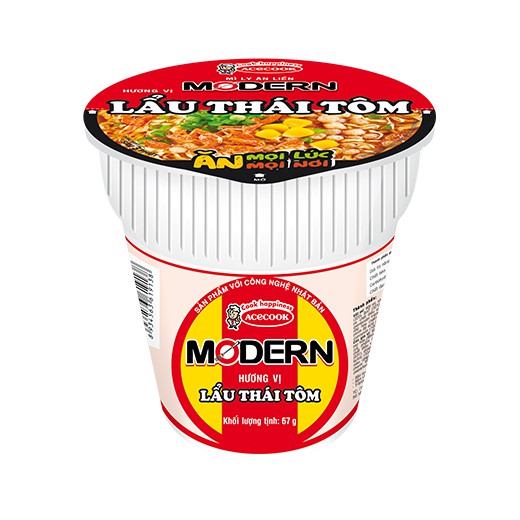 Mì ly modern lẩu thái tôm chua cay 67g x 24 ly