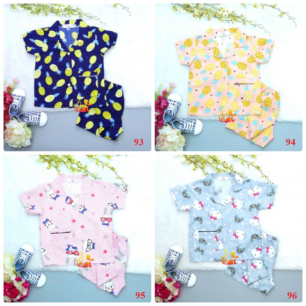 Đồ Bộ Mặc Nhà &quot;Quần Đùi&quot; Pijama Kate Thái - Size số 2 - Cho Bé 8 - 13kg. Từ 1 tuổi - 3 tuổi. (Phần 5).