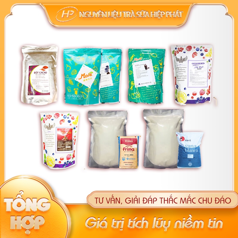 [TỔNG HỢP] - Bột kem béo, bột pha trà sữa các loại - Nguyên liệu pha chế trà sữa HIỆP PHÁT