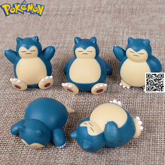 1700 Mô hình gấu Snorlax kabigon anime Pokemon nhiều tư thế chính hãng có mã Nitendo