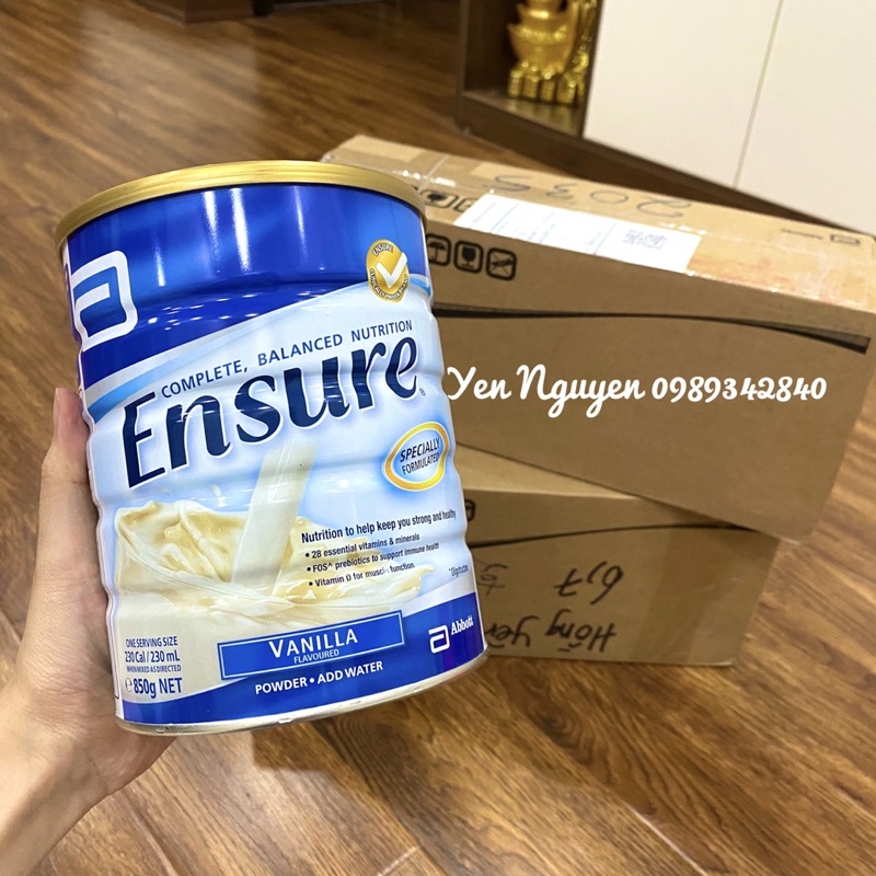 SỮA ENSURE ÚC 850g thực phẩm dinh dưỡng cho người cao tuổi, người ốm, người gầy