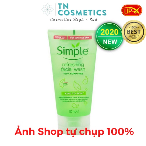 Sữa Rửa Mặt Simple Gel Kind To Skin Refreshing Facial Wash, Gel Rửa Mặt Simple, SRM Simple 150ml SRM01 | BigBuy360 - bigbuy360.vn